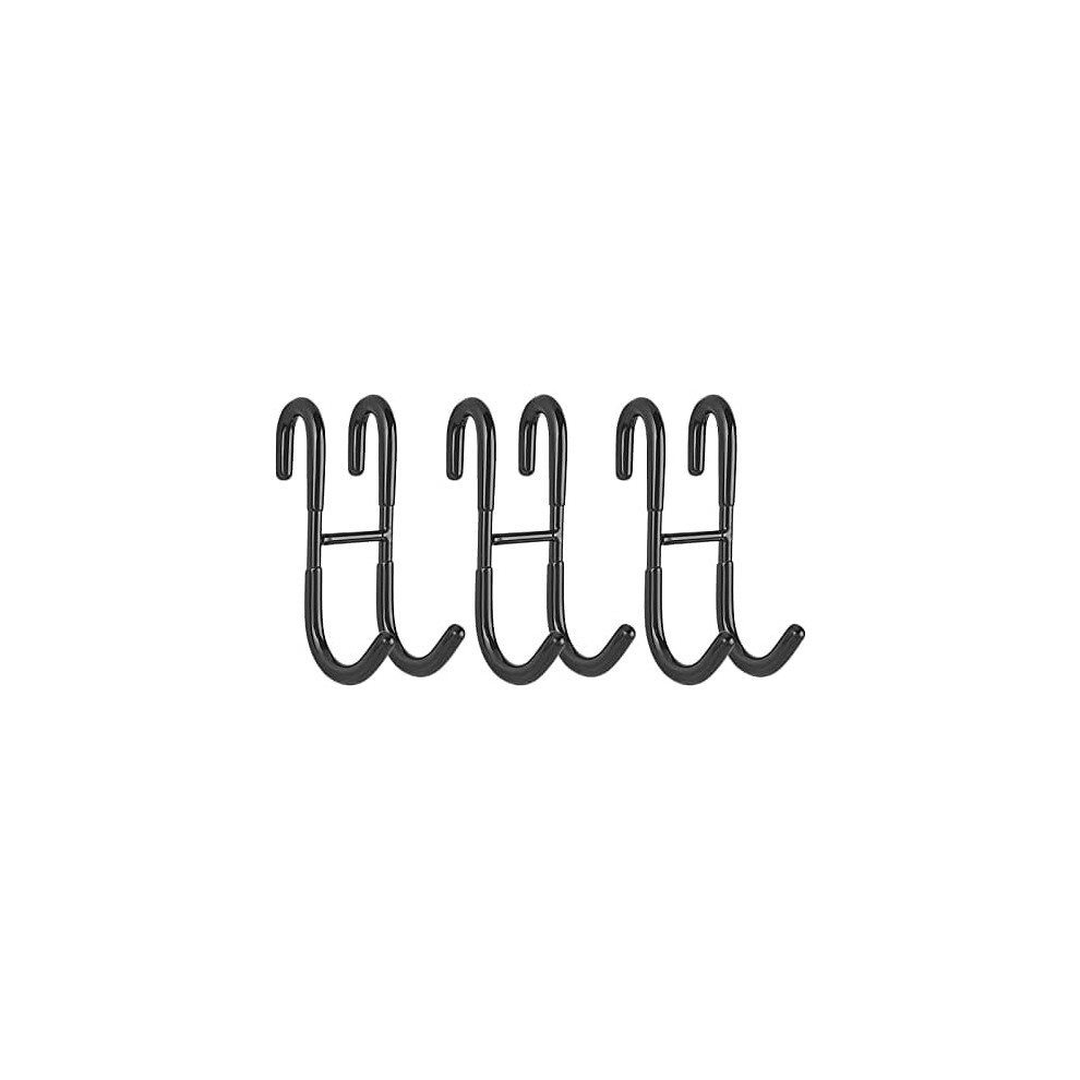Shower Door Hooks (3-Pack), Towel Hooks For Bathroom Frameless Glass Door, Shower Squeegee Hooks, Black 9450273707570