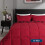 Plaid Comforter Set Twin 2-Piece Red Black Down Alternative 3