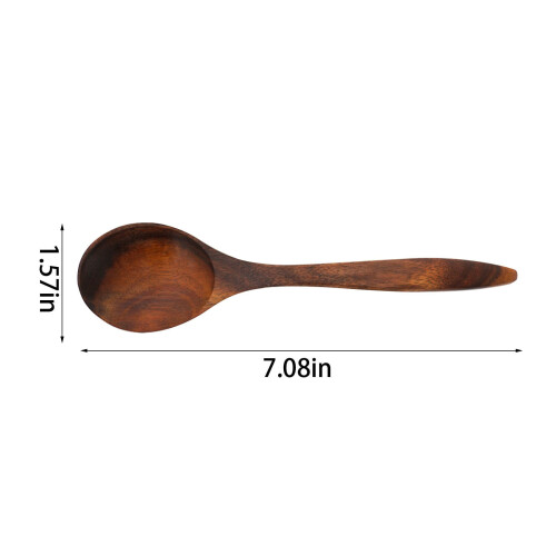 Cucharas de madera estilo japonés con mango largo (paquete de 4) 2