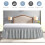 Bedrok met elastische rand, queensize, 38 cm, gedrapeerd, grijs. 5