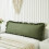 Μαξιλαροθήκη σώματος Shabby Chic σε λαδί χρώμα - Μαξιλαροθήκη μήκους 20x54 ιντσών με 1