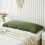 Μαξιλαροθήκη σώματος Shabby Chic σε λαδί χρώμα - Μαξιλαροθήκη μήκους 20x54 ιντσών με 4