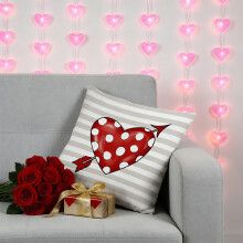 Valentijns hart kussenhoes 17,72 x 17,72 inch