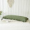 Μαξιλαροθήκη σώματος Shabby Chic σε λαδί χρώμα - Μαξιλαροθήκη μήκους 20x54 ιντσών με 5