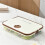Stackable Clear Dumpling Organizers With-Cream white two laye 7