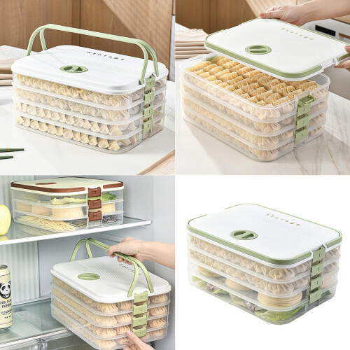 Tragbare, stapelbare Knödel-Aufbewahrungsbox-Eine Schicht Sahne 1