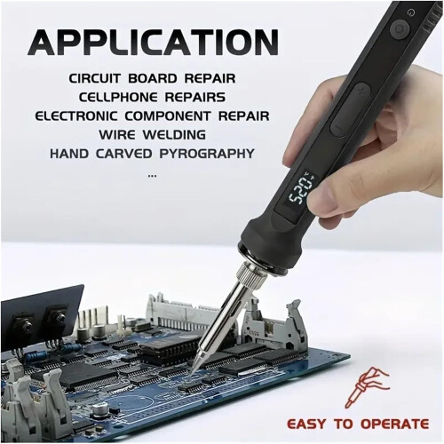 Electric Soldering Iron Kit with Digital Temperature Control for PCB, Jewelry and Electronics 1