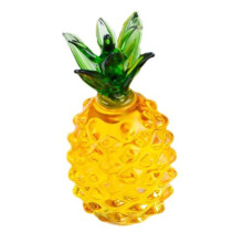 Collectible Glass Pineapple Art Figurine for Living Room or