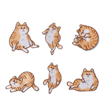 6 Pcs Kitten Iron on Patches Sew on Applique Patches-6 sets of