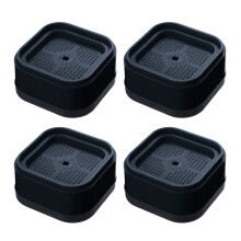 Blocs de rehaussement de lit carrés, 4 pièces, rehausseurs-Noir