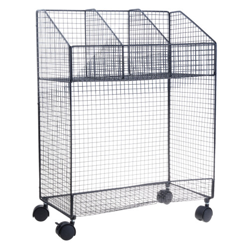 Support de boîte de rangement mobile avec roues pour-Double Noir