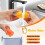 Stainless Steel Egg Cracker Tool for Hard Boiled Eggs and Baking, Precision OnePress Yellow Design 5