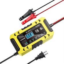 12V6A Car Battery Charger Fast Charge Repair Desulfator Pulse Full Intelligent Charger for Auto Motorcycle US Plug