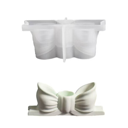 Bowknot Shape Silicone Candle Stand Molds for Candlestick Candle