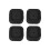 4pcs Stackable Washing Machine Risers Bed Lifts For Easy-Black 1