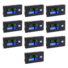 10X BatteriekapazitäTsmonitor, 10-100 V BatteriemessgeräT, 12 V 24 V 48 V Prozent Spannung Fahrenheit TemperaturanzeigemessgeräT