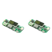 2X 18650 Lithium Battery Digital Display Charging Module 5V 2.4A Three Charging Port with Display Boost Module