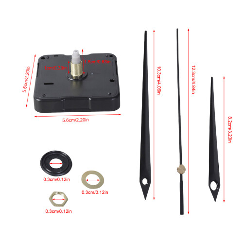 Quartzs Clock Mechanism Movement Replacement Kits 0.6Inch Shaft 2