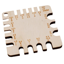 Règle de jauge à tricoter, règle de tricot en bois,-Style E