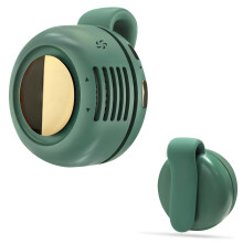 Portable Mini Fan USB Rechargeable Bladeless Design 360 Adjustable Wind Hands Clip Green