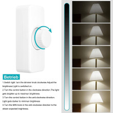 Inline LED-Dimmerschakelaar, Ingebouwde Draaiknop AAN/UIT en Knopbedieningsdimmer voor Dimbaar 3-100W LED/Gloeilamp Wit