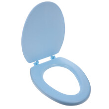 Blue Foam Padded Toilet Seat Cover for Elongated Toilets