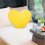 Heart-shaped plush pillow blue 6 inches 3