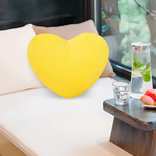 Heart-shaped plush pillow blue 6 inches 2