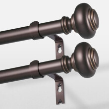 Antik fehér függönyrúd 90–300 cm, 2,5 cm átmérőjű, nehéz