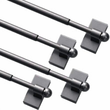 Paquete de 4 barras magnéticas para cortinas de 16 a 28 pulgadas, color peltre.