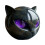 Sculpture artisanale en obsidienne représentant un chat noir 1