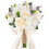 Buquê de noiva com rosas artificiais brancas e champanhe, 30 x 25 cm (11,8 x 9,8 polegadas). 1