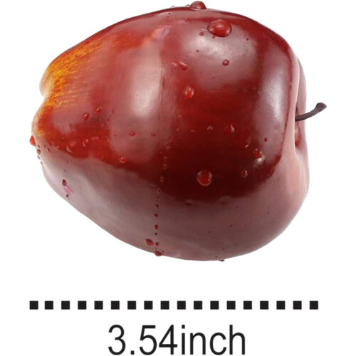 Mele rosse artificiali per decorazione domestica, 12 pezzi 1
