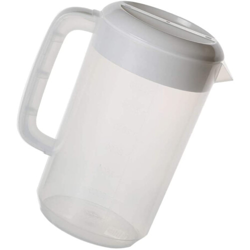 Bollitore in Plastica con Manico, Utilizzato per Acqua Calda e Fredda, Tè Freddo e Bevande Alla Frutta, 2,5 L (Bianca) 2