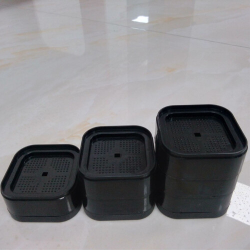 Furniture Risers, Adjustable Bed Risers, Square Stackable Bed Risers, for Desk Leg Table Couch Sofa Chair Bed Frame Legs Dorm, Black 2