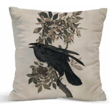 Vintage Crow Pudebetræk 45x45 cm bomuldsblanding