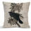 Κάλυμμα μαξιλαριού Vintage Crow18x18 ιντσών από μείγμα βαμβακιού 1