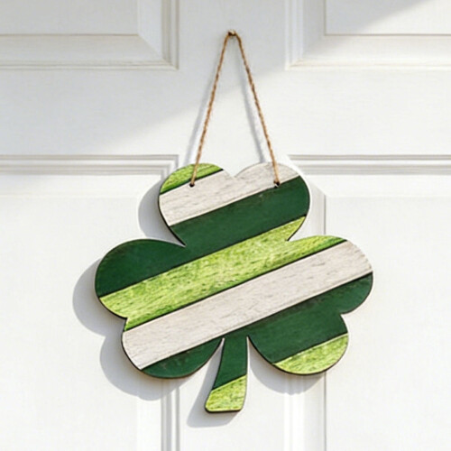 Décoration en bois trèfle pour la Saint-Patrick (1 pièce)
