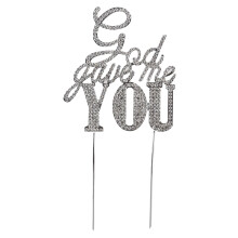 God Gave Me You Rhinestone Wedding Cake Topper Bling Custom Decoration