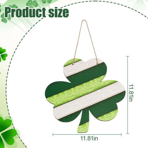 Décoration en bois trèfle pour la Saint-Patrick (1 pièce) 1