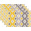 Set van 4 linnen placemats – Geelgrijs ikat design 1