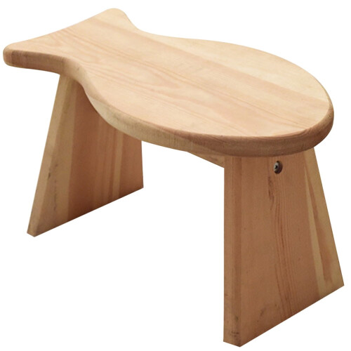 Tabouret en bois en forme de poisson 34 x 21,5 x 3 cm