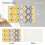 Set van 4 linnen placemats – Geelgrijs ikat design 5