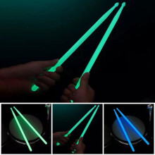 1 Pair Light Up Drum Sticks, Glow In The Dark Drumsticks, Drummer Gifts Glow Plastic Drum Sticks for Adults,Personalized Drum Sticks