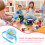 Wooden Hand Drum Sky Blue with Stick 1 Set 4