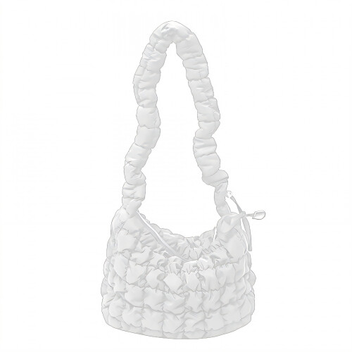 Sac cabas Puffer blanc à bandoulière