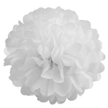 BalsaCircle6 piezas de pompones de papel blancos de 10" para decoración de bodas, fiestas de cumpleaños