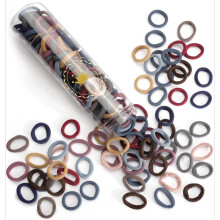 Elastic de păr din bumbac maro - 100 buc elastice groase fără cusături pentru coadă de cal, fără cute, fără deteriorări pentru femei