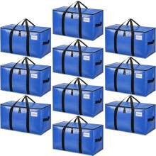 Stevige verhuisdozen met robuust handvat, extra grote verhuisdozen, opbergdozen voor kleding, verhuisbenodigdheden voor studenten (blauw, 10 stuks)