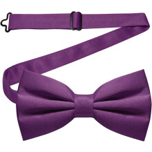 2 Packs Solid Color Pre-tied Bow Tie Adjustable Bowtie for Men